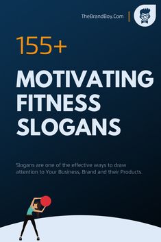 the book cover for 150 + motivating fitness slogans, with an image of a man holding a basketball