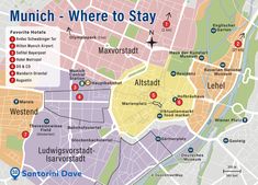 a map showing the location of many different locations in berlin and surrounding germany, including where to stay