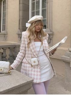 Chique Outfit, Mode Chanel, Chique Outfits, Paris Outfits, Looks Chic, Girly Outfits, Lookbook Outfits, Winter Fashion Outfits, Preppy Outfits