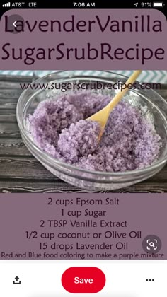 Vanilla Sugar Scrub, Scrub Recipe Diy, Diy Sugar Scrub Recipe, Diy Sugar Scrub, Săpunuri Handmade, Body Scrub Recipe, Sugar Scrub Homemade, Scrub Diy