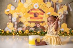 Today’s set 🐝 Bees, Honey, Honeycomb . portraitsbykatd.com . #cakesmash #yellowbeecakesmash #fortworthx #beecakesmash #firstbirthdayphotoshoot #beecakesmash #honeycombcakesmash #yellowgreencakesmash #babymilestonephotography #babyphotographer #dfwphotosessionphotographer #milestonesphotography #riveroakstx #fortworthtx #riveroakstxphotographer #caksmashphotographer #1stbirthdayphotoshoot #portraitphotographer #portraitphotography #1stbirthdaycakesmash #babybee #texasbaby