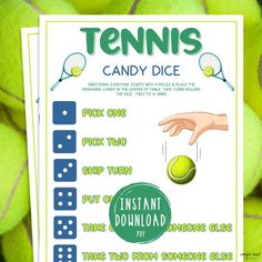 tennis balls stacked on top of each other with the instructions for how to use them