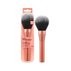 The Real Techniques Extra Big Powder Brush features an oversized, fluffy head that is 35% larger than existing RT brush heads for a fast, all-over airbrushed finish. The 262 makeup brush has an extra large, fluffy shape to quickly blend and build up coverage with ease. The big powder brush can be used with any liquid or powder makeup formulas such as foundation, setting powder, bronzer, and blush. Sweep powders or liquids all-over until desired coverage and pigment is reached. There is nothing l Real Techniques Brushes, Powder Bronzer, Tubing Mascara, Real Techniques, Powder Makeup, Cleansing Gel, Setting Powder, Makeup Brush, Powder Brush