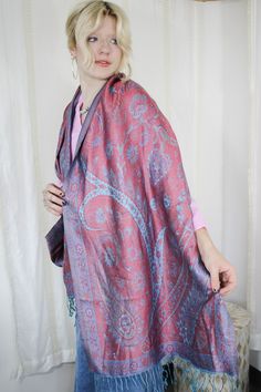 Intricate Pink & Blue Woven Silk ScarfRare FindsScarf Siding Materials, Tucson Arizona, Hand Picked, Tucson, Silk Scarf, Pink Blue, Arizona, Silk, Pink