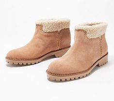 Fully lined and trimmed with cozy Sherpa and a sturdy rubber lug outsole, this easy pull-on bootie is an adorable seasonal companion. From Jack Rogers. Valerie Parr Hill, Club Chair, Jack Rogers, Winter Coats, Club Chairs, Ugg Boots, Winter Coat, Bootie, Chelsea Boots