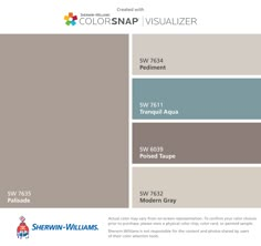 the color scheme for sherylin - williams's paint swatches is shown