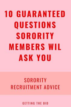 the cover of an article with text that reads 10 quainted questions sorority members will ask you