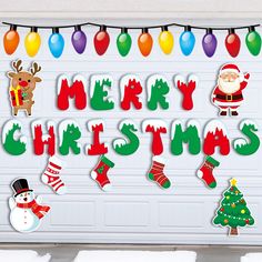 PRICES MAY VARY. ADORABLE XMAS MAGNETS DECORATIONS: The Christmas garage door magnets have Merry Christmas, colorful bulb lights, Christmas socks, tree and deer patterns, 38 pcs in total. You can mix and match these red and green magnets according to your preference. EASY TO APPLY AND TAKE OFF: Just put these Christmas colorful magnetic stickers on metal surfaces, they will stick. When the holiday comes to the end, you can take off these magnets carefully and keep well for next time use. These g Socks Tree, Garage Door Christmas Decorations, Door Christmas Decorations, Christmas Garage Door, Christmas Garage, Christmas Magnets, Bulb Lights, Christmas Colorful, Christmas Magnet