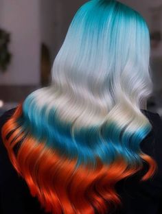 Patriotic Hairstyles, Neon Hair, Hair Dyes, Dyed Hair Inspiration, Dye Colors, Color Pictures, Pretty Hair Color, Looks Party