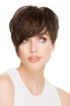 Ellen Wille Wigs - Point front 4 Asymmetrical Pixie Cuts, Asymmetrical Pixie, Blonde Roots, Synthetic Lace Wigs, Modern Hairstyles, Natural Hair Growth, Cap Hair, Hair Fibers