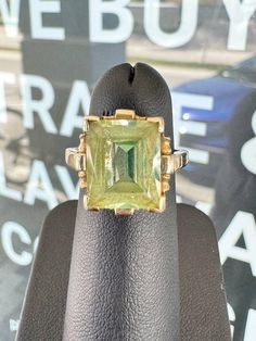 Fashion 14k yellow gold fashion ring with green stone cushion shape. Size 5.5. Total weight: 5.1 grams. Very beautiful and gorgeous. The best choice for you! Perfect gifts 💍🎁 Gold Rectangular Emerald Ring For May Birthstone, Art Deco Green Emerald Ring In 14k Gold, Art Deco Emerald Ring In 14k Gold, 14k Gold Green Emerald Ring For Formal Occasions, 14k Gold Green Emerald Ring For Formal Events, Formal 14k Gold Green Emerald Ring, Formal Green 14k Gold Rings, Gold Emerald Ring With Rectangular Stone For Formal Occasions, Vintage Gold Rectangular Emerald Ring