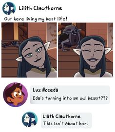 an animated comic strip with two pictures of the same character and texting that reads,'little clubharne out he're living my best life? '