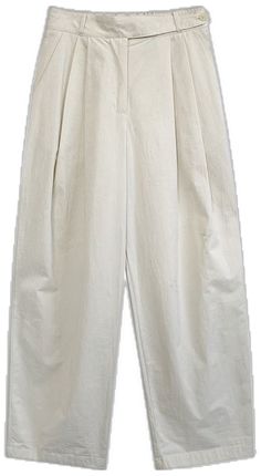 White Baggy High Waist Harem Pants, White High Waist Baggy Harem Pants, Baggy Solid Color Cotton Bottoms, Baggy Solid Color Pants For Work, White Straight Leg Harem Pants With Pockets, Baggy Cotton Bottoms In Solid Color, Solid Cotton Ankle-length Dress Pants, White Cotton Straight Leg Harem Pants, Spring White Straight Leg Harem Pants