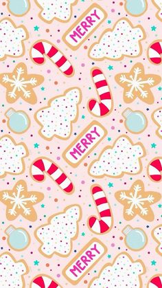 Christmas Cookie Wallpaper Iphone, Holiday Background Wallpaper Iphone, Janurary Wallpaper, Cute Christmas Wallpapers Aesthetic Ipad, Christmas Cookie Background, Christmas Patterns Wallpaper, Candy Christmas Aesthetic, Holiday Background Aesthetic, Wallpaper Navidad Aesthetic