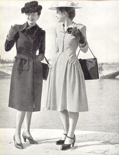 1940's The 40s Fashion, 1940s Outfits, Vestidos Retro, Wardrobe Planning, Retro Mode, 1940s Dresses