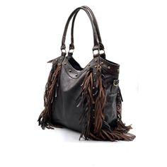 Black Leather Fringe purse, Fringed tote bag, Fringe Flower, Bohemian Wardrobe, Leather Fringe Purse, Boho Leather Bags, Large Tote Purse, Fringe Tote Bag, Purse Outfit, Jeweled Bag, Rhinestone Handbags