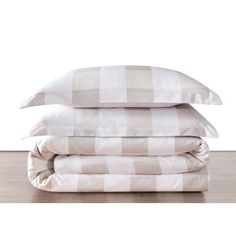 three pillows stacked on top of each other