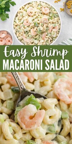 this easy shrimp macaroni salad is the perfect side dish to serve for dinner