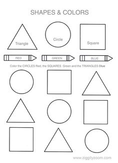 shapes and colors worksheet for kids to learn how to make them look like they are