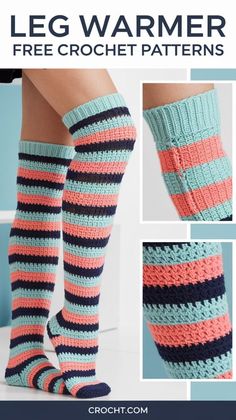 the leg warmer is made with two different colors