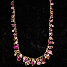 Highly Sought After Sorrelli Brand Necklace Euc Antique Gold Finish 18.5" Length, Is Adjustable Sorrelli Jewelry, Crystal Stones, Adjustable Necklace, Pink Crystal, Stones And Crystals, Antique Gold, Gold Finish, Womens Jewelry Necklace, Jewelry Necklaces