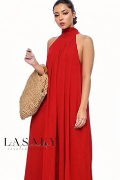 Lasaky - Sophisticated Solid Color Chiffon Loose-Fit Jumpsuit for Effortlessly Chic Style Loose Fit Jumpsuit, Professional Chic, Chiffon Jumpsuit, Estilo Chic, Long Pants, Dressmaking, Wardrobe Essentials, Chic Style, Loose Fitting