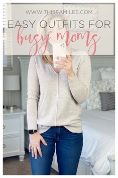 Simple Mom Outfits Winter, Simple Mom Outfits, Quick And Easy Outfits, Fun Spring Outfits, Easy Mom Outfits, Mom Outfits Winter, Mom Style Inspiration, Outfits For Moms, Flannel Tunic