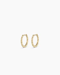 This pair of gold huggie earrings is crafted from solid gold, making them a timeless and luxurious addition to any jewelry collection. Perfect for stacking or to wear alone, these gold earrings provide long-lasting shine. Wear yours stacked with other diamond huggie hoop earrings and studs. Crew Huggies Earring in 14k Solid Gold, Women's by gorjana Stackable Yellow Gold Huggie Earrings In Sterling Silver, Yellow Gold Sterling Silver Stackable Huggie Earrings, Yellow Gold Stackable Huggie Earrings In Sterling Silver, 14k Gold Stackable Huggie Earrings As A Gift, Small 14k Gold Stackable Hoop Earrings, 14k Gold Small Hoop Stackable Earrings, Small Yellow Gold Stackable Hoop Earrings, Stackable 14k Gold Hoop Earrings As Gift, Stackable 14k Yellow Gold Filled Hoop Earrings