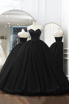 Black Tulle Long A-Line Prom Dresses Black Formal Prom Dresses, Black Formal Gown, Long Ball Gown, Prom Dresses Black, Long Evening Dresses, Gown Black, Satin Tulle, Prom Dresses Sleeveless, Black Dress Formal