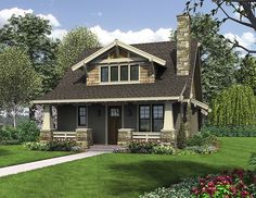 this is an artist's rendering of the small cottage style house plans for homes