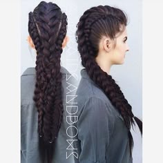 Lagertha Hair, Beautiful Braided Hairstyles, Viking Braids, Fishtail Braids, Mohawk Braid, Viking Hair, Classic Hairstyles, Cool Hair, Warrior Princess