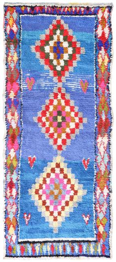 Vintage Berber Handwoven Tribal Rug Fun Rugs, Textiles Patterns, Moroccan Fabric, Design Boards, Berber Rugs, Large Appliances, Moroccan Style, Blue Accents, Vintage Moroccan