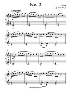 sheet music with the words, no 2