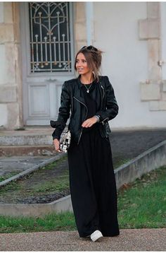 Maxi Dresses Fall, Looks Black, Outfit Trends, Skirt Style, Pinterest Fashion, All Black Outfit, Glam Dresses, 가을 패션, Looks Style