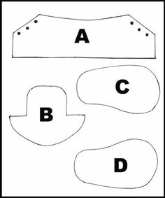 an image of the letters and numbers for paper crafts that are cut out to look like shoes