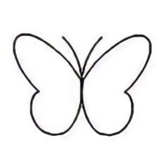 the outline of a butterfly on a white background