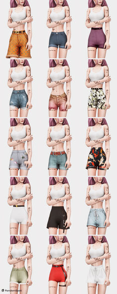 Cc For Sims 4, Pants For Summer, Walking Your Dog, Clothes Cc, Jogging Shorts, 4 Girls, Female Shorts, Girls Shorts, Sims4 Cc