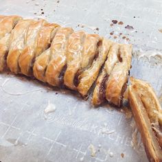 a pastry that has been cut in half