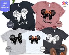 Personalized Mickey and Minnie Family Matching Halloween Shirt, Custom Halloween Family Party Shirt, Disneyland Family Shirt, Disney Tshirt Where Art Meets Style.  disneyland shirts,  trick or treat,  crewneck shirt,  short sleeve tee,  halloween tshirt,  mickey mouse,  personalized shirt,  halloween costume,  halloween tee,  family shirts,  mickey halloween, halloween gift,  custom name shirt ... Halloween Family Party, Disneyland Family Shirts, Disney Tshirt, Disneyland Family, Mickey Halloween, Halloween Family, Halloween Custom, Disneyland Shirts, Fashion Family