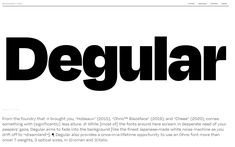 an image of the word'degular'written in black on white paper