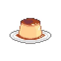 a pixellated image of some food on a plate