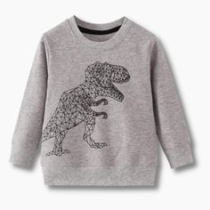 The funny dinosaur graphic sweatshirts highlight their characteristics. It has a relaxed fit that's easy for layering. Matching this piece with trousers, trainers or jeans for a casual look. These funny dinosaur graphic design will make your boys look more fashionable and stand up from the crowd. Material: Cotton Pattern Type: Animal Clothing Length: Regular Collar: O-Neck Item Type: Tops Tops Type: Tees Fabric Type: Knitted n Dinosaur Sweater, Boys Fits, Spring Kids, Sport Sweater, Boys Sweatshirts, Spring Shirts, Girls Tees, Boys Casual, Print Sweatshirt