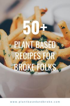 a white bowl filled with fries on top of a table