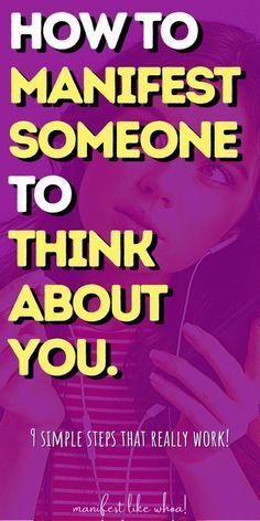 How to manifest someone to think about you... Manifest List, Manifest Sp, Metaphysical Spirituality, Law Of Attraction Love, Specific Person, Manifestation Miracle, Finding Your Soulmate