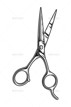 a pair of scissors on a white background - miscellaneous objects / items clippings