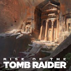 the rise of the tombb raider is shown in this video game title screen