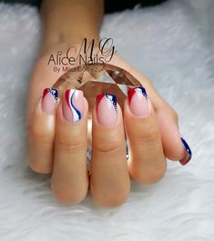 Costa Rica Nails Designs, Puerto Rico Nails Designs, Panama Nails, Costa Rica Nails, Independence Nails, 4th Nails, Green Acrylic Nails