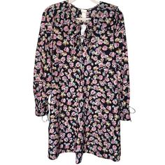 H&M Flounce Collared Floral Long Sleeve Cotton Swing Dress Nwt Sz M Oversized This Is A Beautiful H&M Swing Dress That Is Perfect For Any Occasion. The Dress Features An Eye-Catching Floral Pattern And Collar Design With A Tie Closure. The Long Puff Sleeves And Woven Cotton Fabric Make It Lightweight And Comfortable To Wear In Any Season. This Dress Is Machine Washable And Has An Oversized Fit, Making It A Great Addition To Your Wardrobe. The Trapeze And Swing Style Is Perfect For Casual Wear, W Nirvana Dress, Strappy Mini Dress, Flair Dress, Floral Dresses Short, Dress H&m, Collared Shirt Dress, Bodycon Floral Dress, Crochet Mini Dress, Pleated Mini Dress