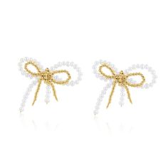 Elevate your style with the whimsical charm of COCOKIM's Starlight Series Bow Stud Earrings. These delightful earrings feature intricately crafted bow designs, exuding elegance and femininity. Perfect for adding a touch of playful sophistication to any outfit, these studs are a versatile accessory for any occasion. Metal: 14K Gold Filled Gemstone: Freshwater Pearl Width Diameter: 40mm High Diameter: 35mm Bow Designs, Edison Pearls, Ear Clips, Tiger Eye Stone, Bow Design, Ear Studs, Ring Bracelet, Stone Necklace, Ring Earrings