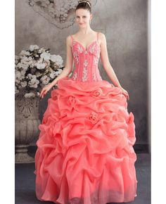 Shop best price unique ruffled organza watermelon red wedding dress with straps online. Free Shipping and Custom-made. Pro since 2009. Organza Quinceanera Dress With Ruffles For Debutante Ball, Sweet 16 Ball Gown With Ruffles And Fitted Bodice, Sweetheart Neckline Organza Quinceanera Dress For Prom Season, Organza Quinceanera Dress With Ruffles, Ruffled Organza Quinceanera Dress, Organza Quinceanera Dress With Ruffles For Wedding, Quinceanera Dress With Ruffles And Sweetheart Neckline For Prom, Sweetheart Neckline Quinceanera Dress With Ruffles For Prom, Elegant Quinceanera Dress With Ruffles And Sweetheart Neckline